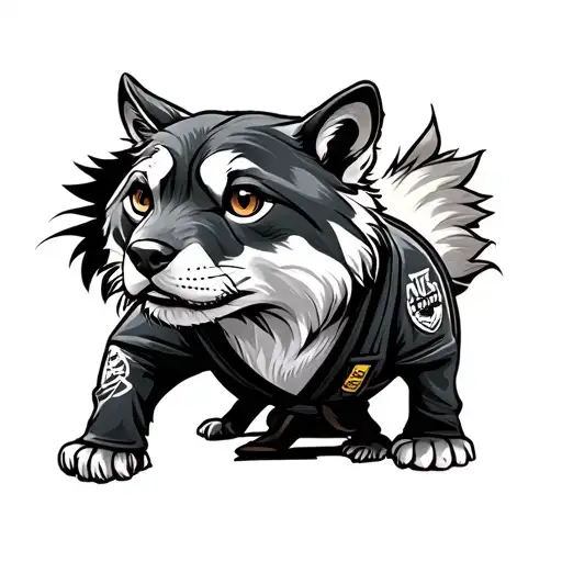 Animal Wearing A Jiu Jitsu Gi