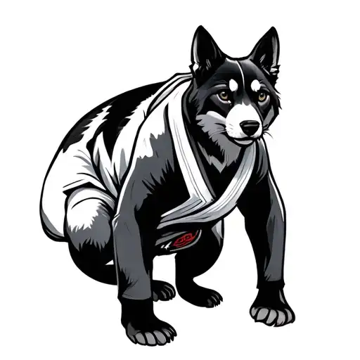 Animal Wearing A Jiu Jitsu Gi