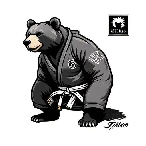 Bear Wearing A Jiu Jitsu Gi