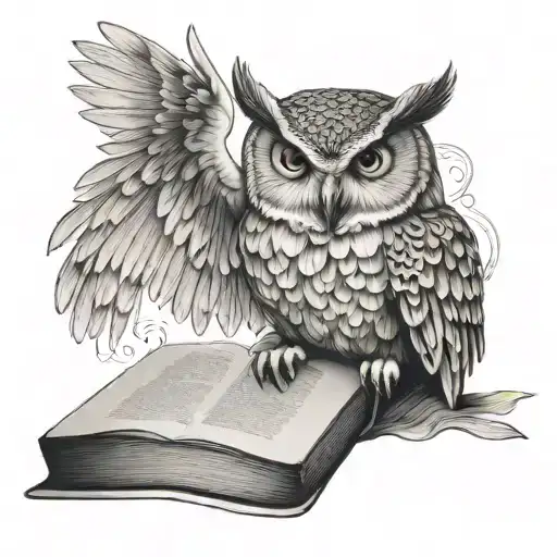 Owl On Open Book