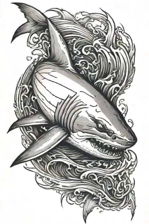 Undead Great White Shark Fin