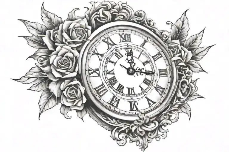 Clock Under Portrait