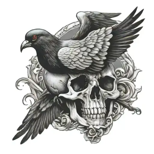 Pigeon And Skull