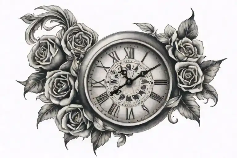 Clock Under Portrait