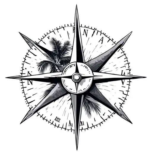 Palm Tree Compass