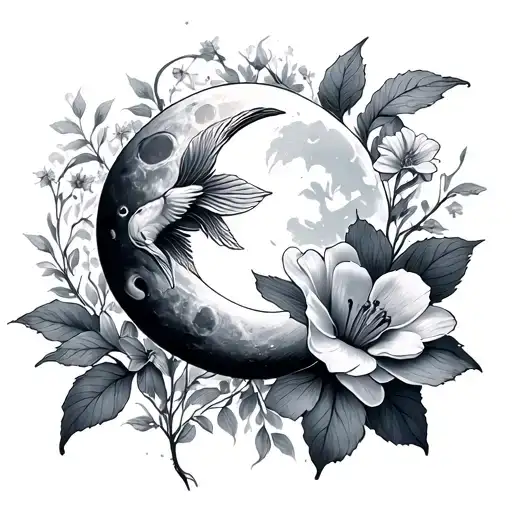 Pisces Moon Flowers Blooming