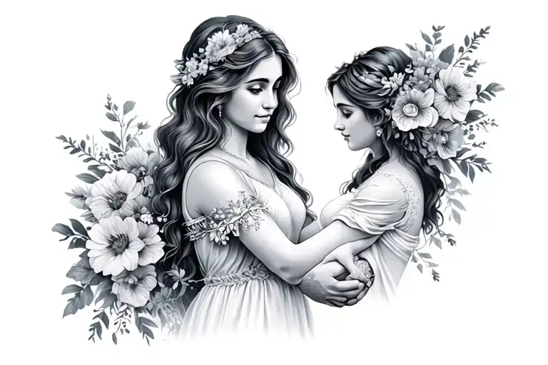 Rememberance Mother Holding Hands