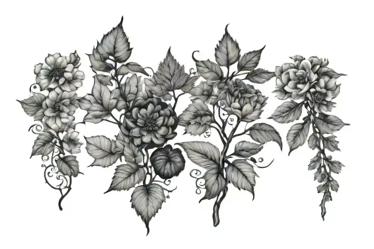 4 Seasons Represented Along A Line