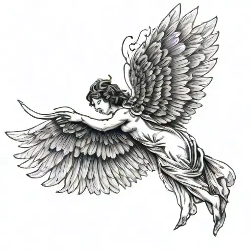 Angel With Open Wings