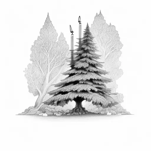 Candle Smoke And Tree