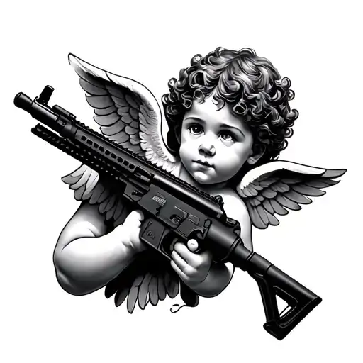 Cherub Aiming Ar 15