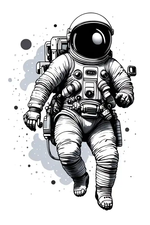 Astronaut Floating In Space