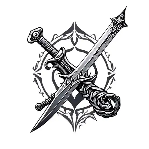 Sword Arm Tattoo Design
