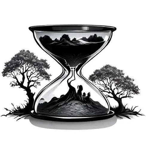 Hourglass With Tree Hugging