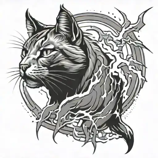 Cat With Lightning Bolt