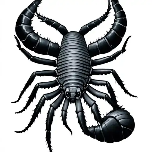 Black And Gray Tattoo Based Around Human Centipede