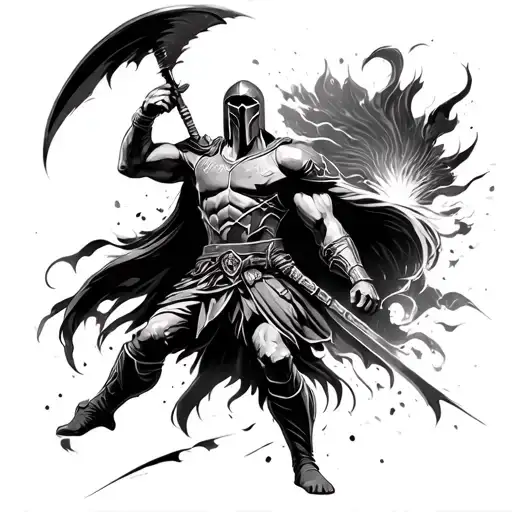 Spartan Warrior And Storm