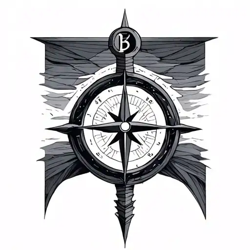 Compass Arm Band With Geometric