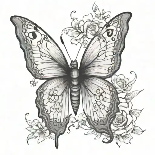 Fairy Butterfly Fine Line