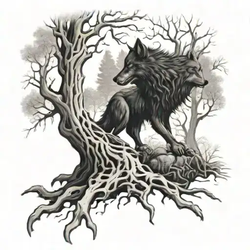 Black Wolf Tree Roots