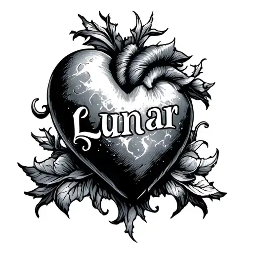 Heart With The Word Lunar In It