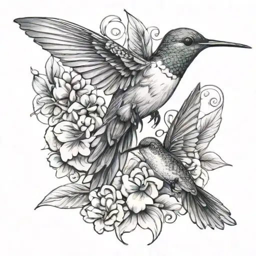 Humming Bird And Butterfly Resting Arms