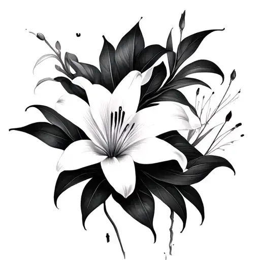 Geometry And Spider Lily With Minimalism