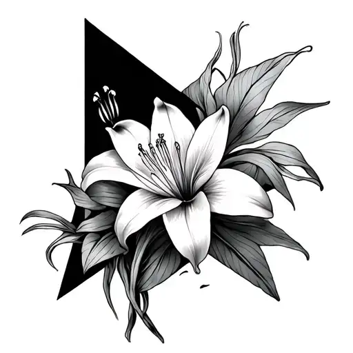 Triangles And Spider Lily Inside