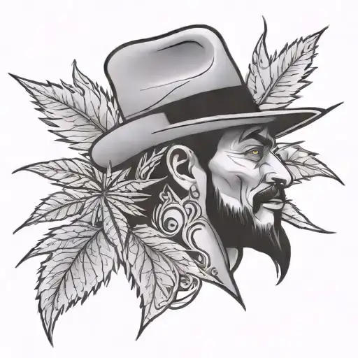 Ganja Leaf Gangster Man