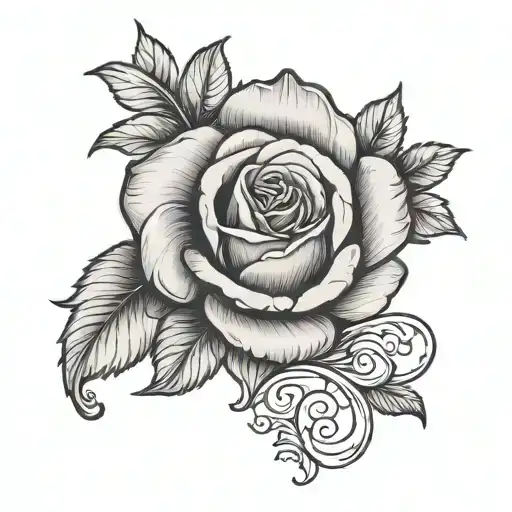 Last Name With Rose And A One