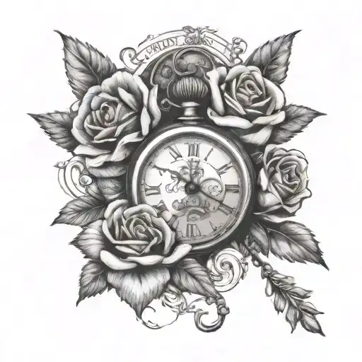 Pocket Watch With Rose And Lucas Name Written Inside
