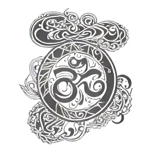 Overlapping Diagnol Om Symbol Bracelets