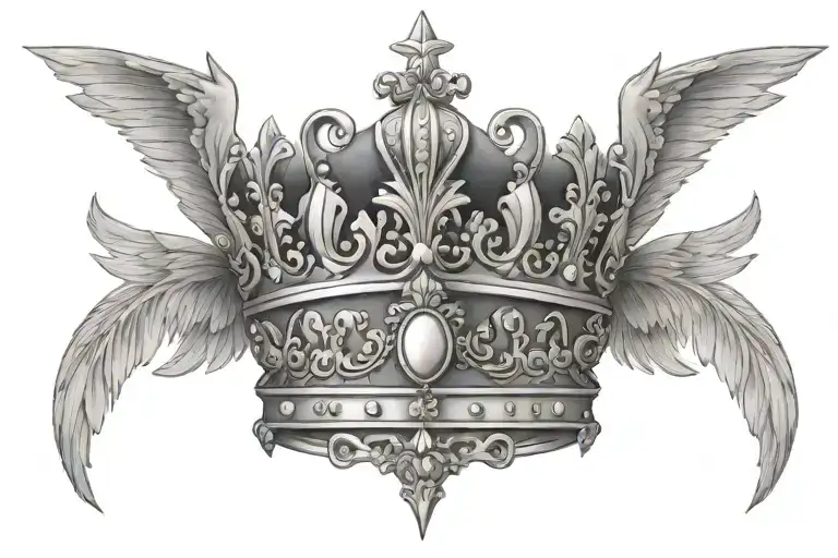Queens Crown With Angel Wings