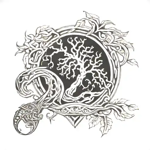 Vikings Symbols With Tree