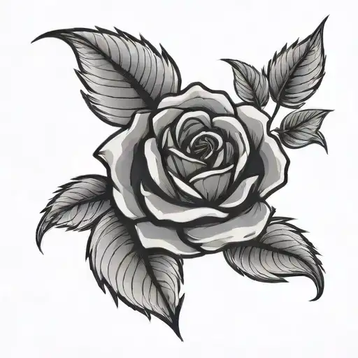 Rose Tattoo Design Minimalist