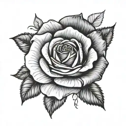 Rose Tattoo Design Minimalist