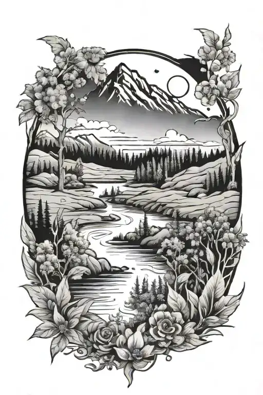 Night And Nature Scene