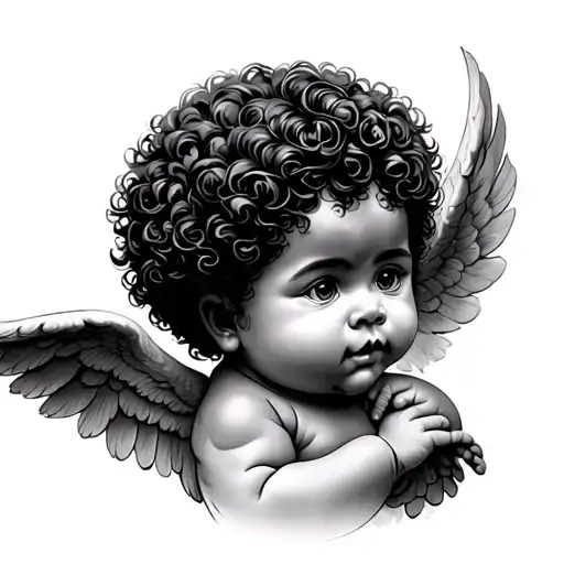 Afro Cherub Baby Angel
