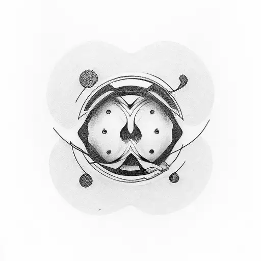 Tattoo Of A Dotted Line That Forms The Outline Of A Face