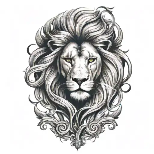 Mysterious Lion And Number 8