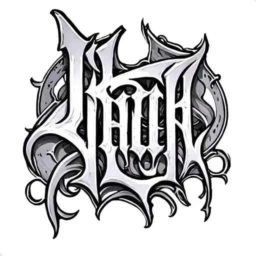 Gothic Letters Old Gothic Style Full Sleeve