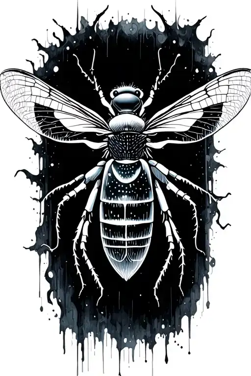 Firefly Insect Abstract Tattoo Design Light Shining In Darkness Paint Smug