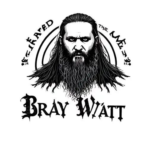 Bray Wyatt Tattoo Black White Vintage Dark Horror