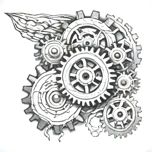 Water Flows Through Three Gears