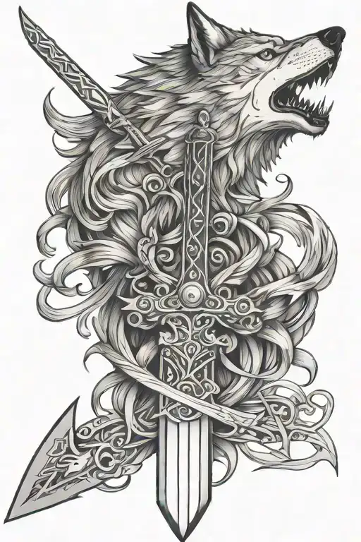 Wolf Sword Intertwined
