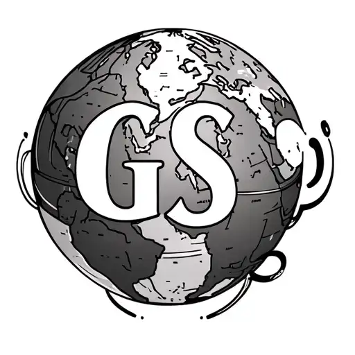 Globe And Travel With Gs Initial Letters