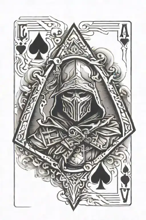 Cayde 6 On An Ace Of Spades Card