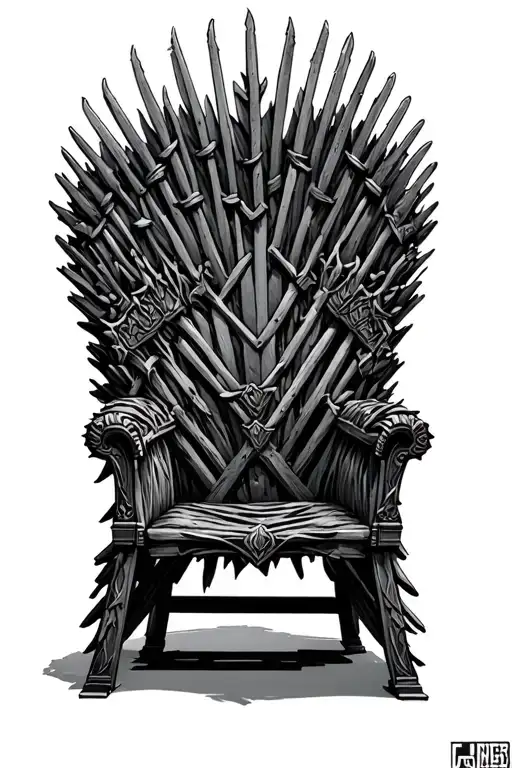 Iron Throne Folding Chairs Facing