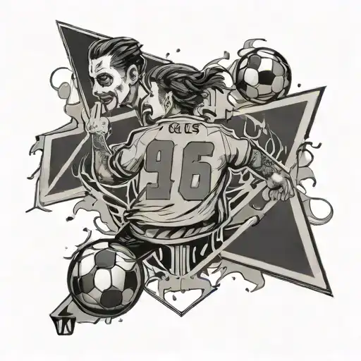 Kid Inside A Like Joker Card With A Soccer Jersey And The Number 1962 On The Back Of The Jersey