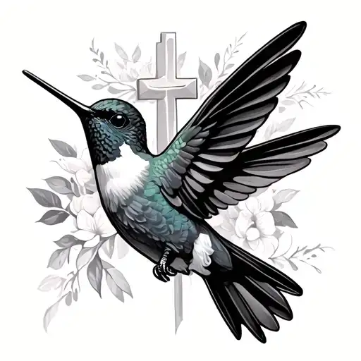 Hummingbird With A Cross